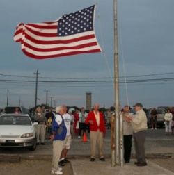 Cape May Sunset Beach flag ceremony